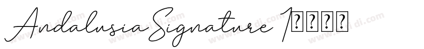 AndalusiaSignature I字体转换